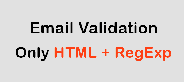 Email validation in HTML