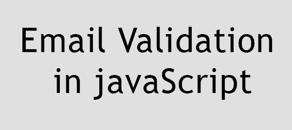 Email validation on javascript