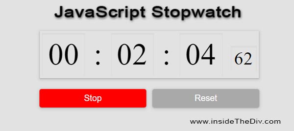 JavaScript Simple Projects Beginners Online Stopwatch Full Screen