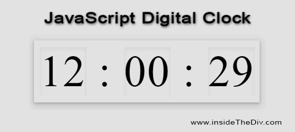 JavaScript Simple Projects Online Digital Clock With Seconds