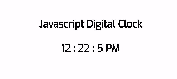 javascript digital clock