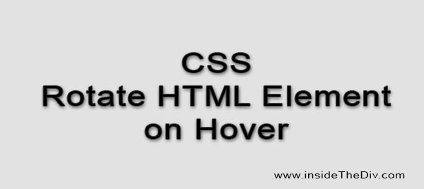 css rotate html element