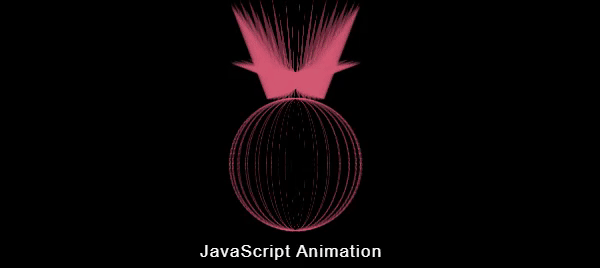 javascript animation rotating circle