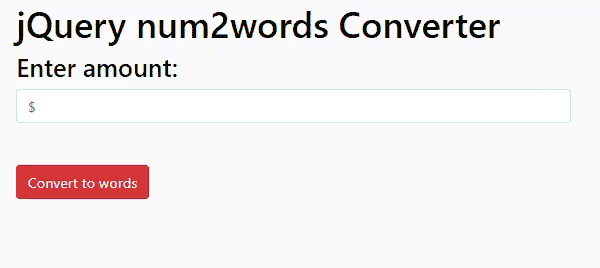 number conversion to words