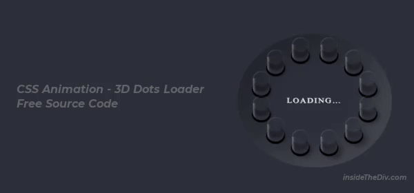 rotating 3d dots css loader